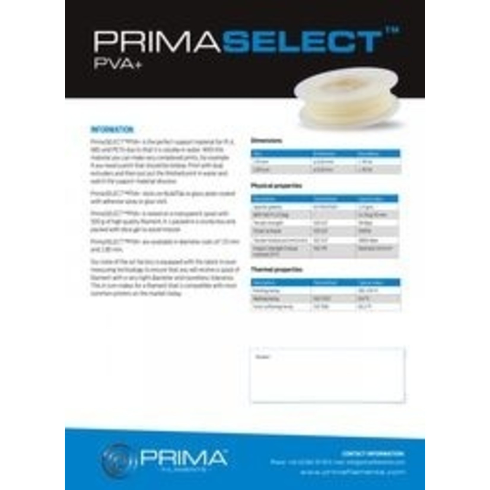 Prima PrimaSelect PVA filament