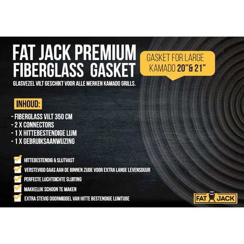 Fat Jack Premium Fiberglass Gasket Glasvezel vilt Large 20" tm 23" Fat Jack Fat Jack Premium Fiberglass Gasket Glasvezel vilt Large 20" tm 23"