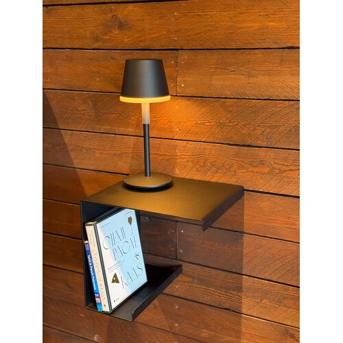 Nachtkastje Mono Edge zwart set van 2