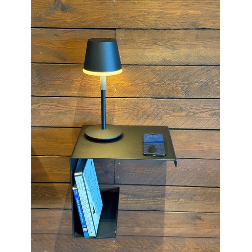 Nachtkastje Mono Edge zwart set van 2