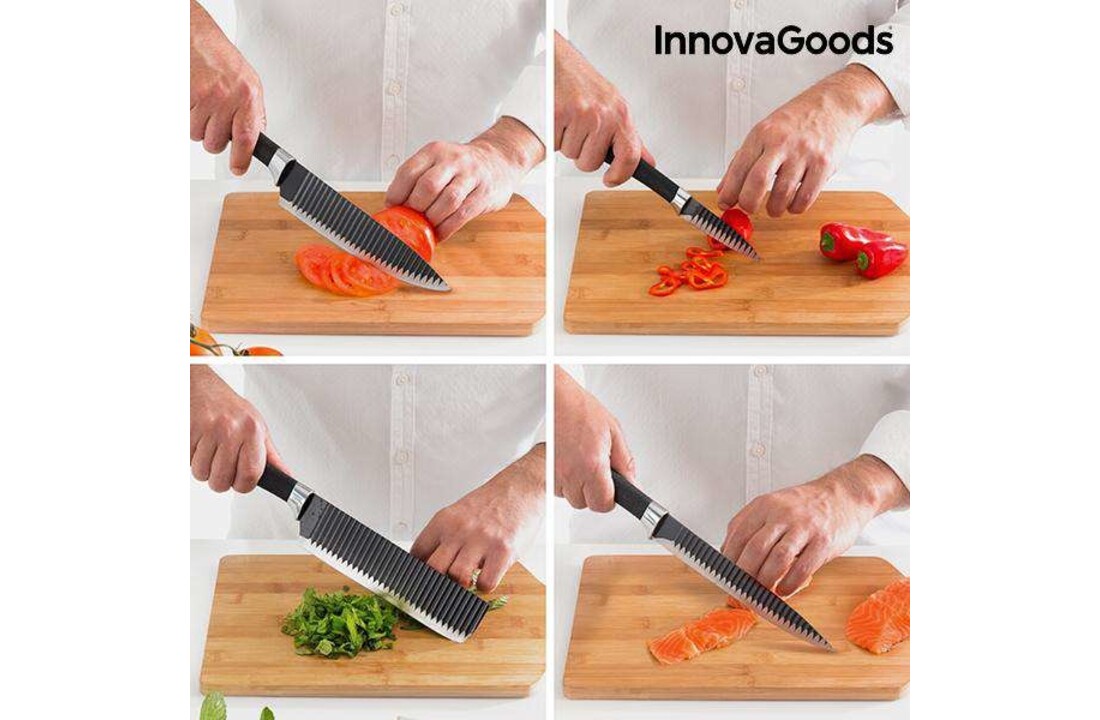 InnovaGoods Swiss Q Namiutsu Black Shark Messenset - 4 stuks