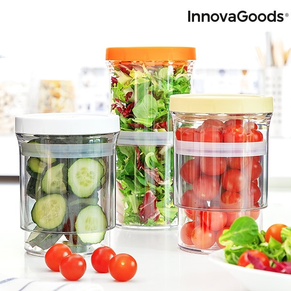 InnovaGoods Doorzichtige Opbergbakjes - 3 stuks