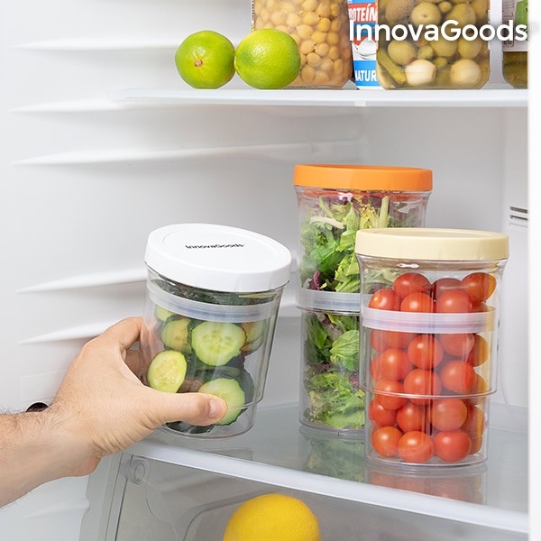InnovaGoods Doorzichtige Opbergbakjes - 3 stuks