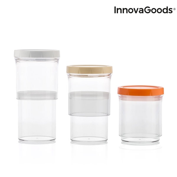 InnovaGoods Doorzichtige Opbergbakjes - 3 stuks