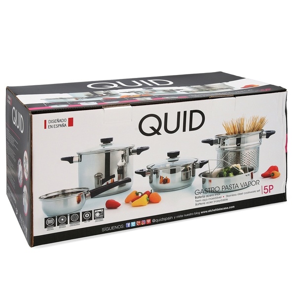 Quid Bakpannen Roestvrij Staal - Set van 5 - Ø 22-24-14 cm
