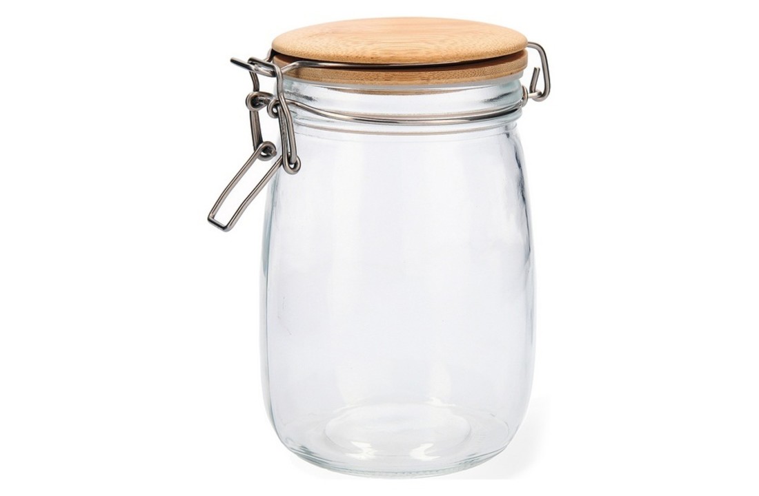 Quid Kristallen Voorraadpot - Bamboe Deksel - 0,5 L