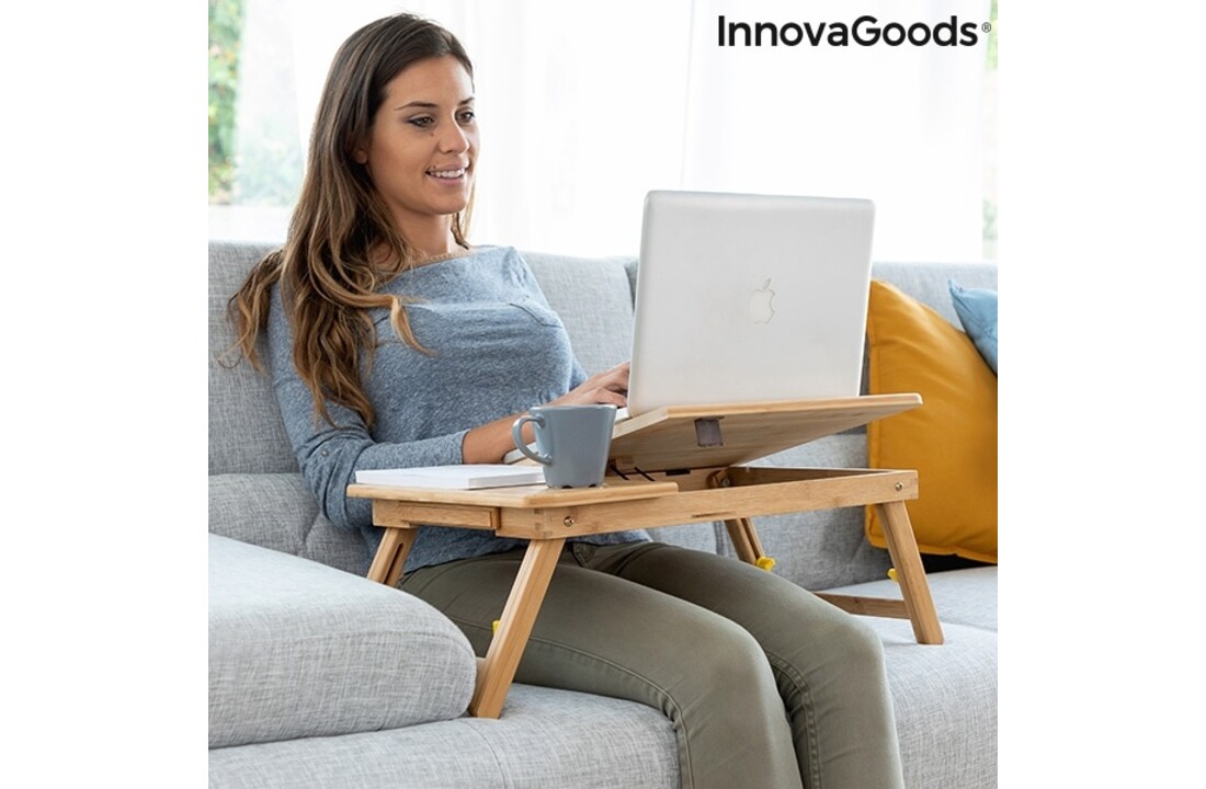 InnovaGoods Lapwood Inklapbare Bamboe Bijzettafel