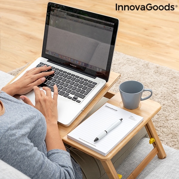 InnovaGoods Lapwood Inklapbare Bamboe Bijzettafel