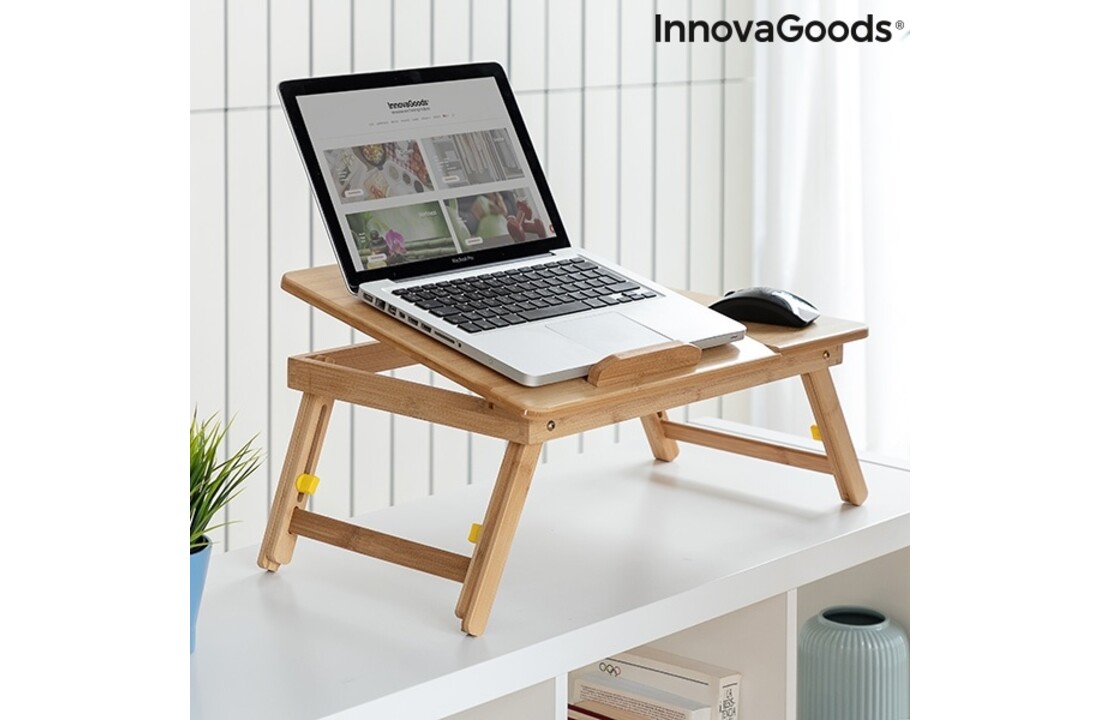 InnovaGoods Lapwood Inklapbare Bamboe Bijzettafel