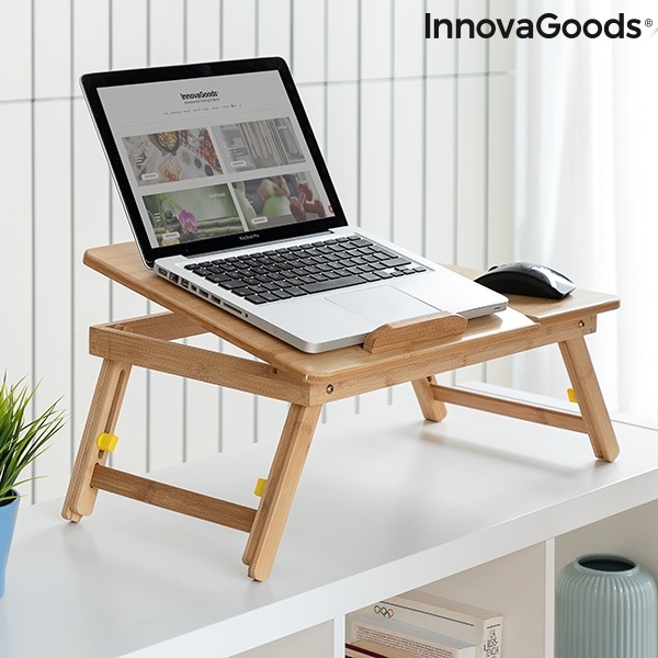 InnovaGoods Lapwood Inklapbare Bamboe Bijzettafel