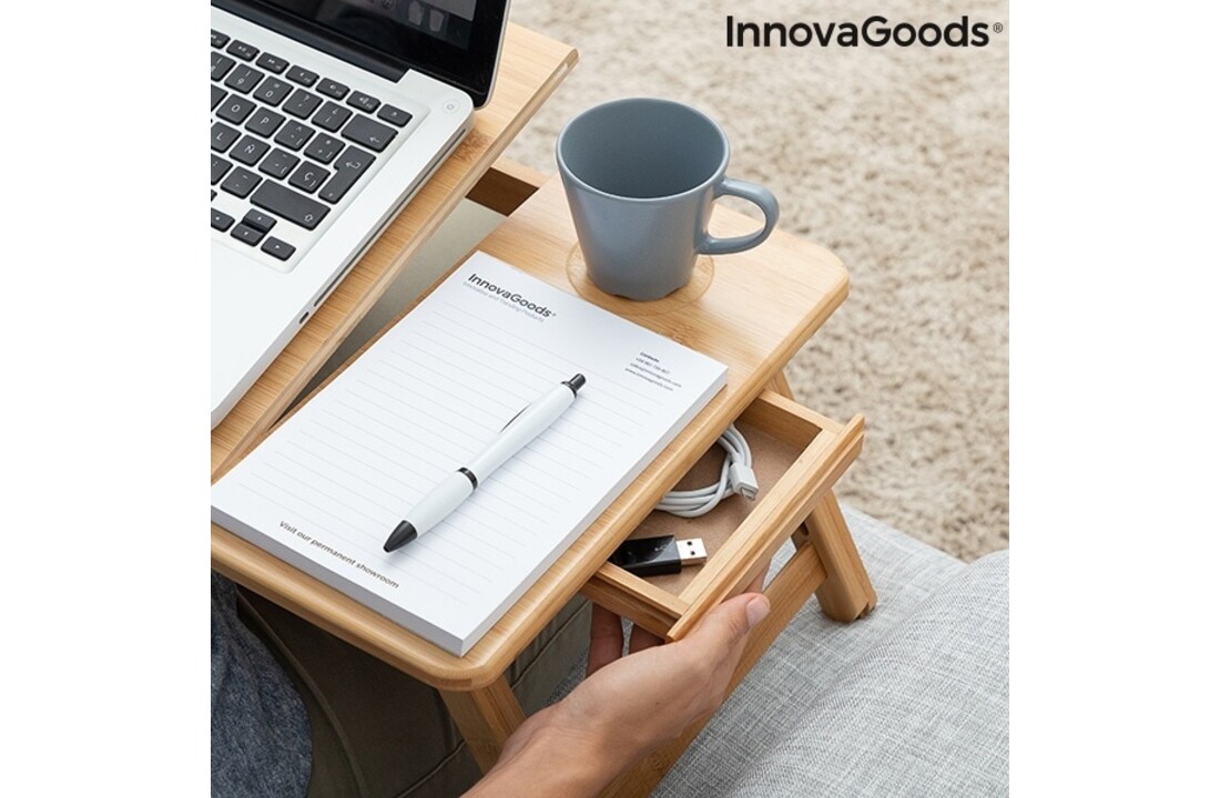 InnovaGoods Lapwood Inklapbare Bamboe Bijzettafel