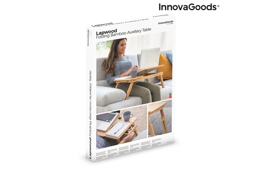 InnovaGoods Lapwood Inklapbare Bamboe Bijzettafel
