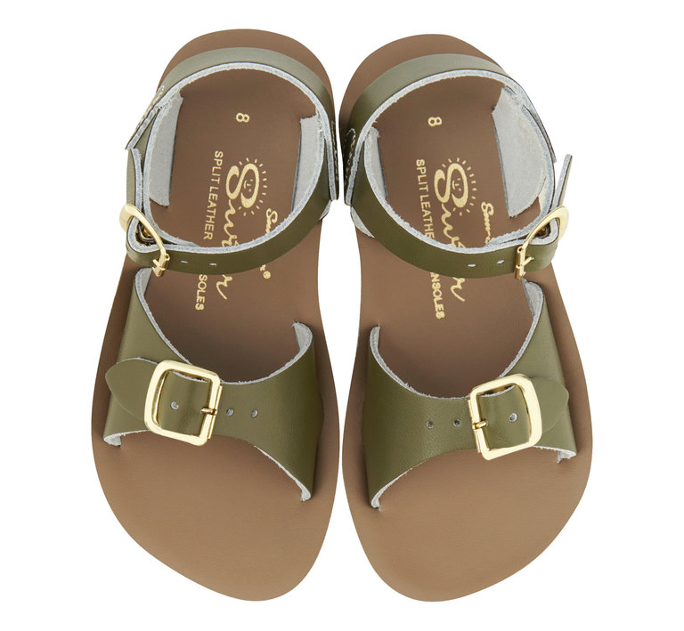 Saltwater Salt water Sandals - Surfer Child Olive