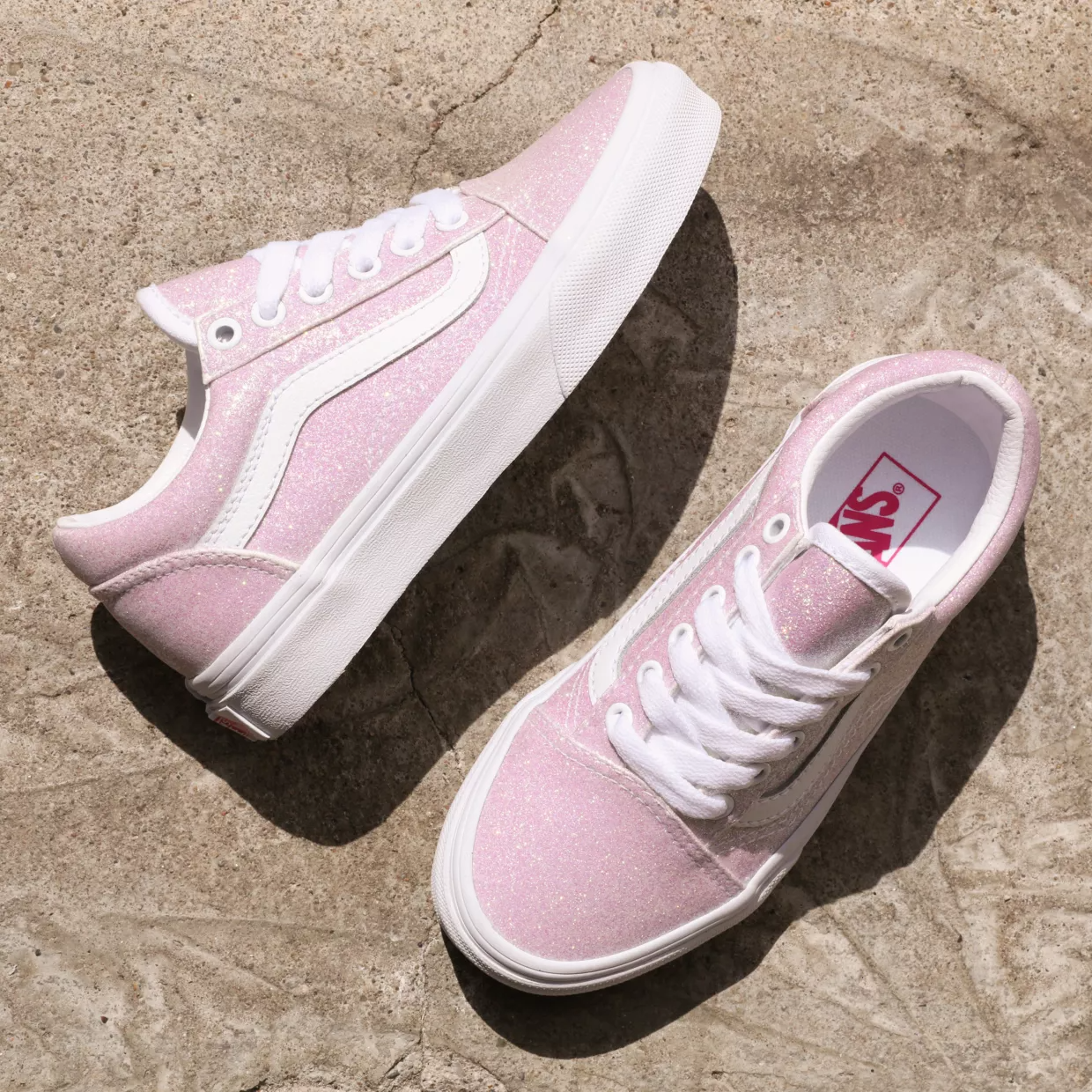 Vans - UV Glitter Old Skool (wit/roze) - Mini Parade