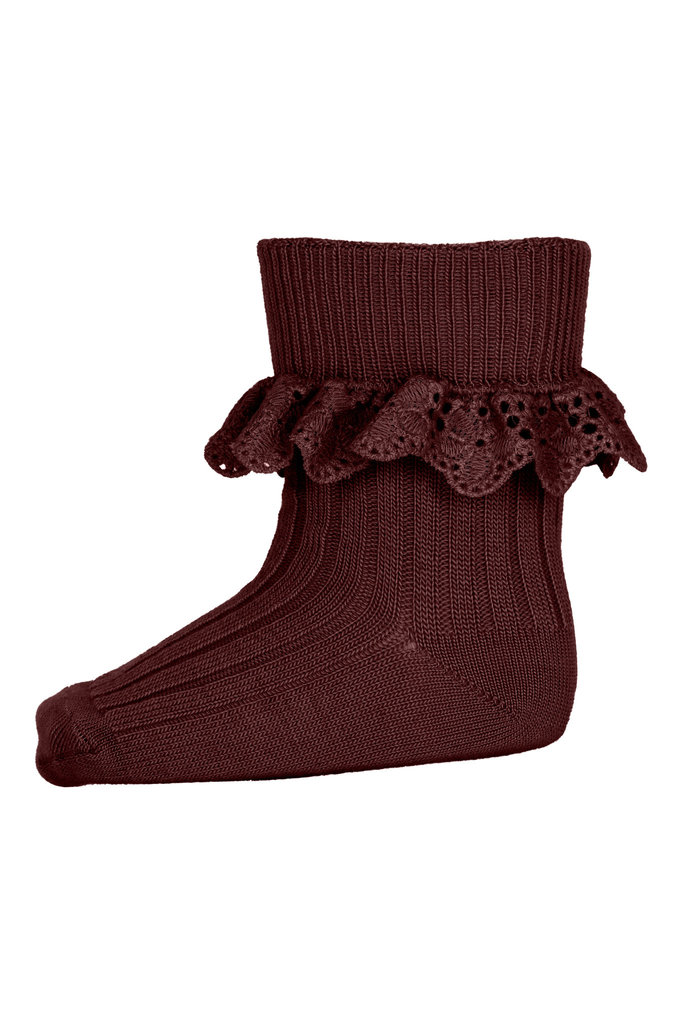 MP Denmark MP Denmark - lea socks with lace bordeaux