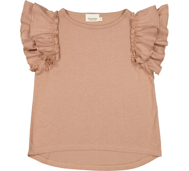 Marmar Copenhagen Marmar - Tavora Frill Modal T-shirt Almond