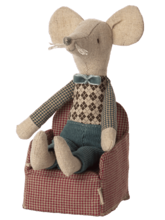 Maileg Maileg -Chair, Mouse - Red Maileg Maileg -Chair, Mouse - Red