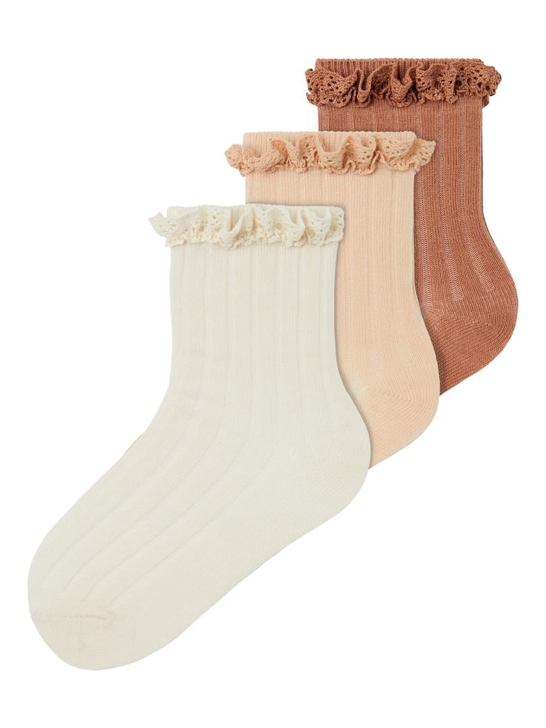 Lil' Atelier Lil Atelier - edolie 3pack sock frappe