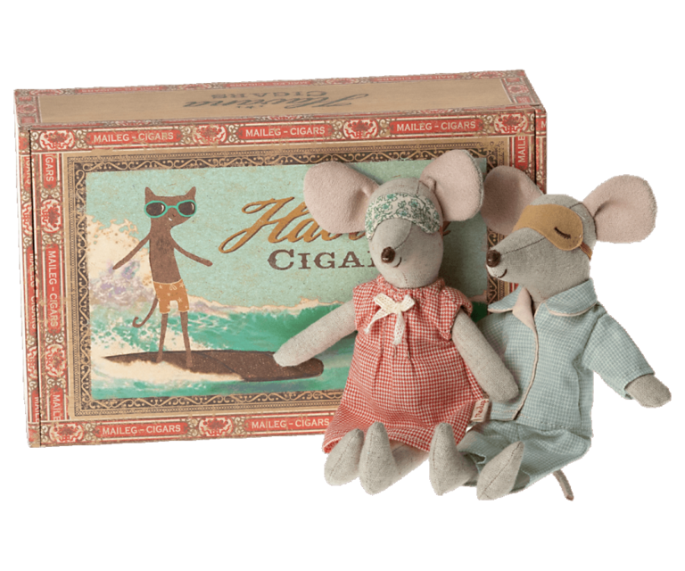 Maileg Maileg - mum & dad mice in cigar box