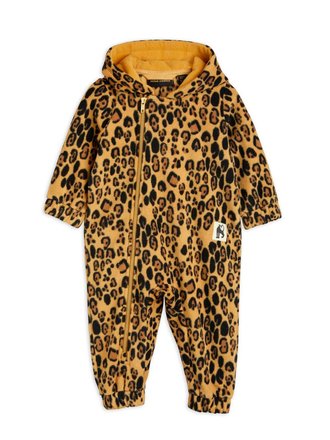 mini rodini Mini rodini -Basic leopard fleece onesie mini rodini Mini rodini -Basic leopard fleece onesie