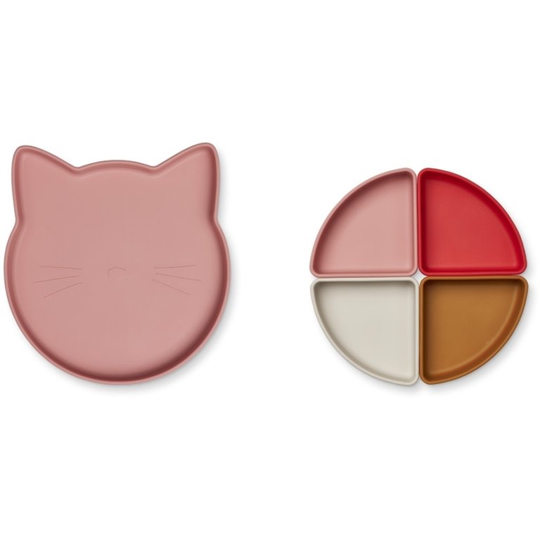Liewood Liewood - Divider plate Cat / Dusty Raspberry multi mix