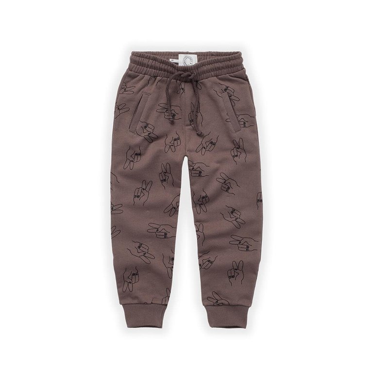 Sproet & Sprout Sproet & Sprout -Sweatpants peace hands print