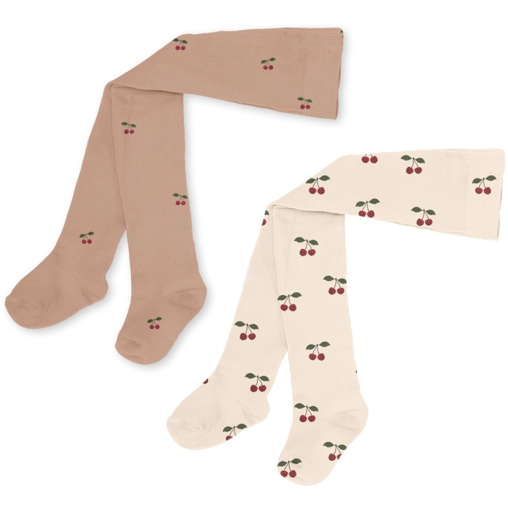 Konges Slojd 2 pack tights cherry Mini Parade