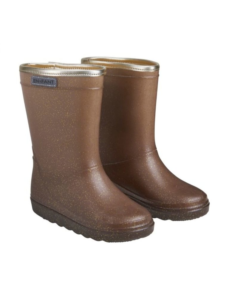 Enfant Enfant -  Thermo boots coffee bean glitter