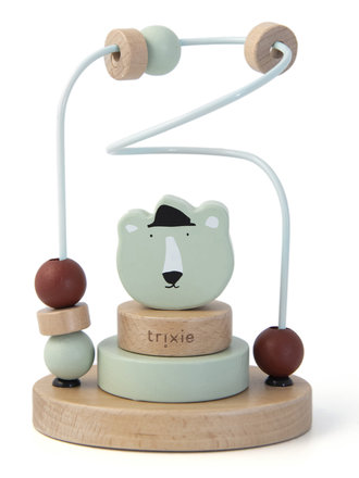 Trixie Trixie - Houten kralenframe Polar bear