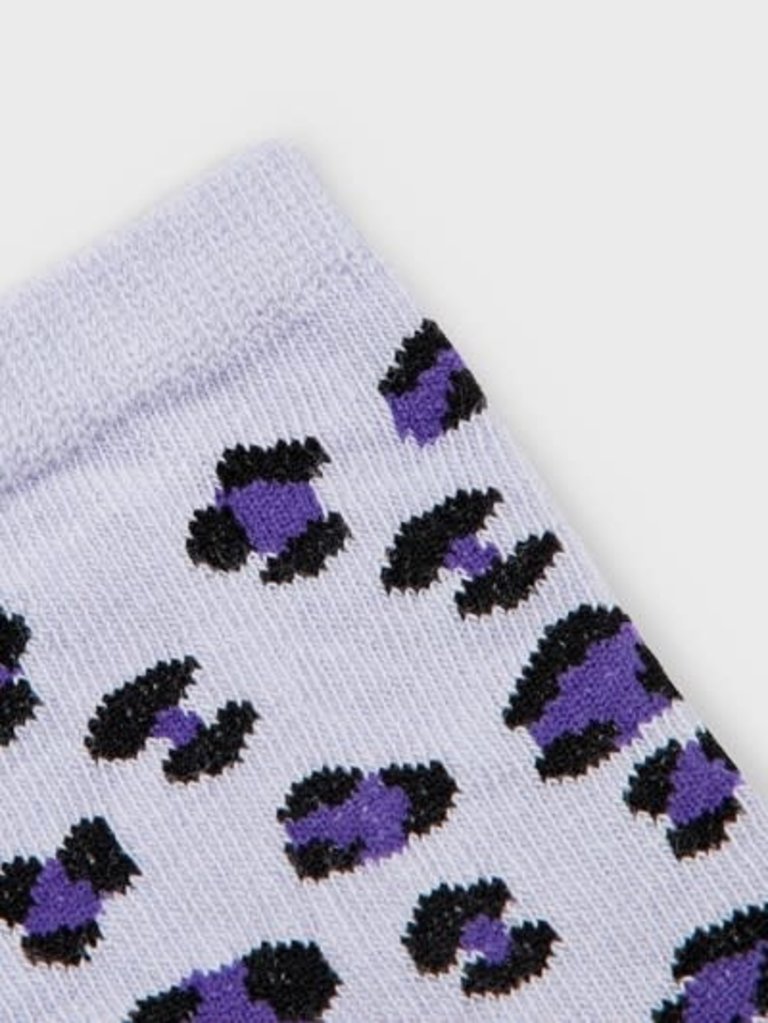 Name It Name it  - Lila leopard sokken