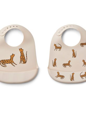 Liewood Liewood - Tilda bib 2 pack leopard-sandy