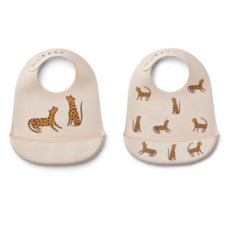 Liewood Liewood - Tilda bib 2 pack leopard-sandy