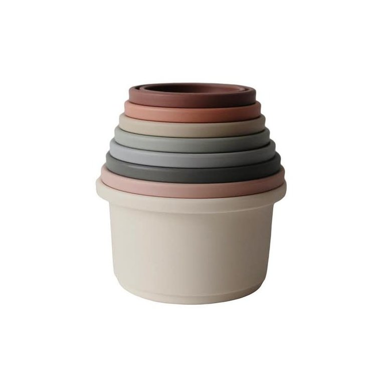 Mushie Mushie - stacking cups neutral