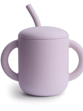 Mushie MUSHIE - TRAINING CUP+STRAW SOFT LILAC
