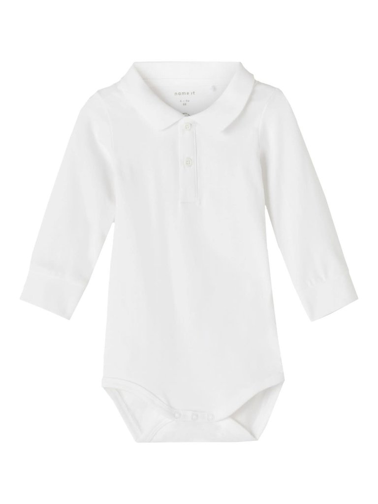 Name It Name it - Holger polo romper Wit