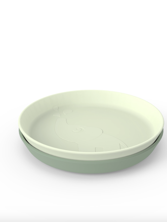 Done By Deer Done by deer -Kiddish plate 2-pack Elphee green
