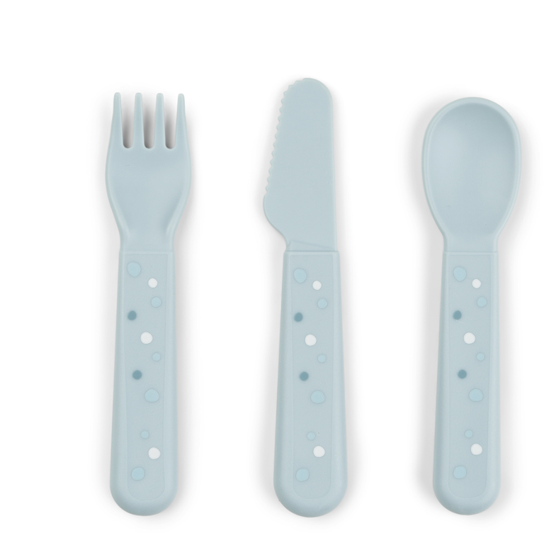Done By Deer Done by deer - Foodie cutlery set Happy dots blue