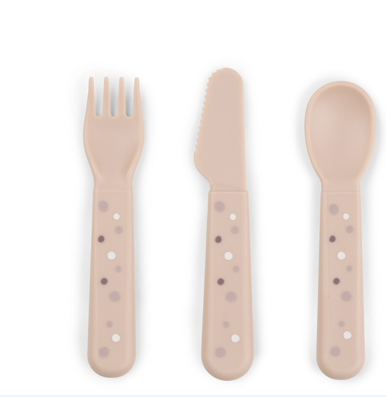 Done By Deer Done by deer -Foodie cutlery set Happy dots pink