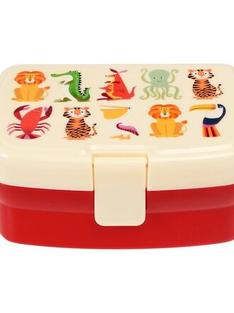 rex london Rex London - Colourful Animal LUNCH BOX WITH TRAY