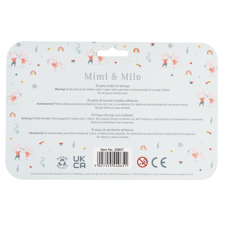 rex london Rex London -MIMI AND MILO STICK ON EARRINGS