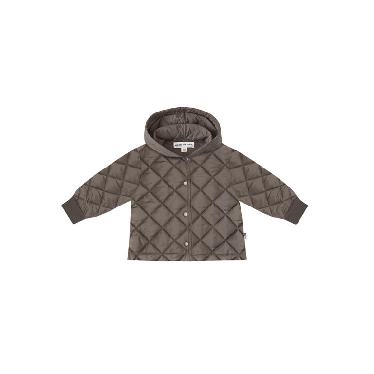 House of Jamie House of Jamie - quilted baby jacket dark mushroom