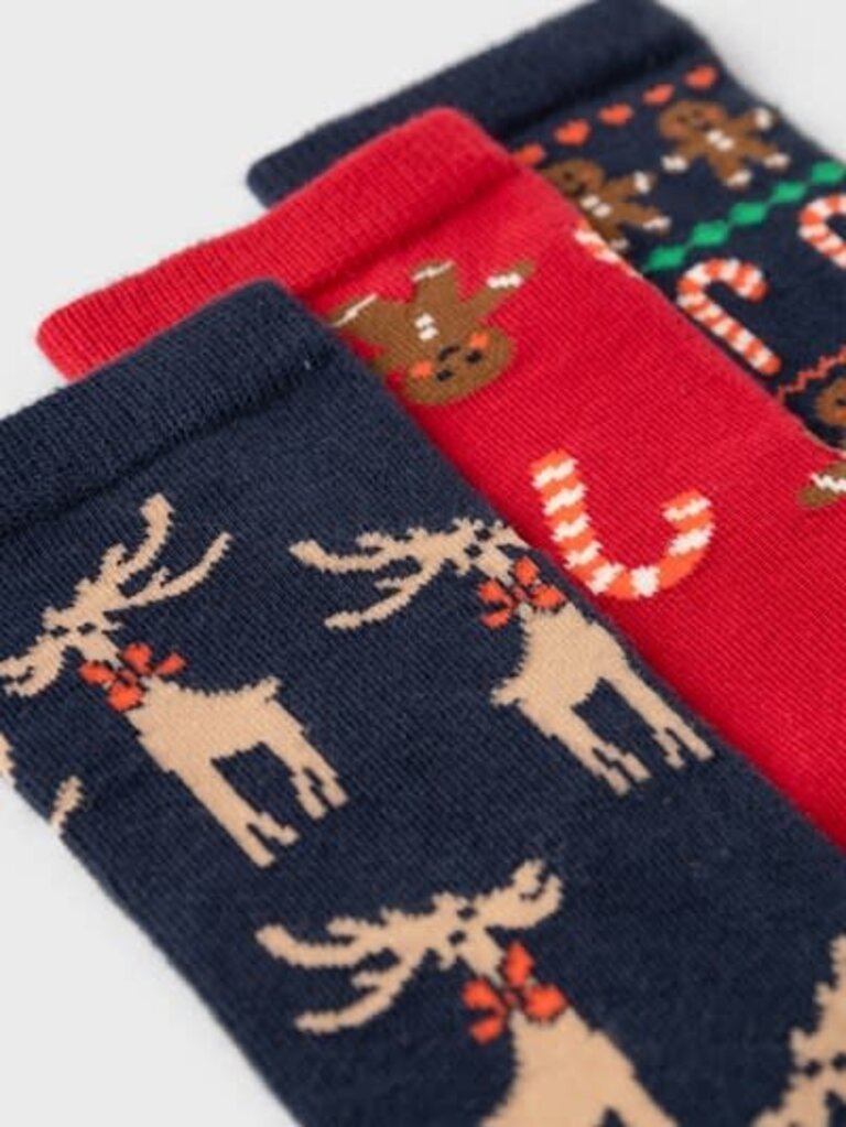 Name It Name it - Christmas 3p sock Jester Red