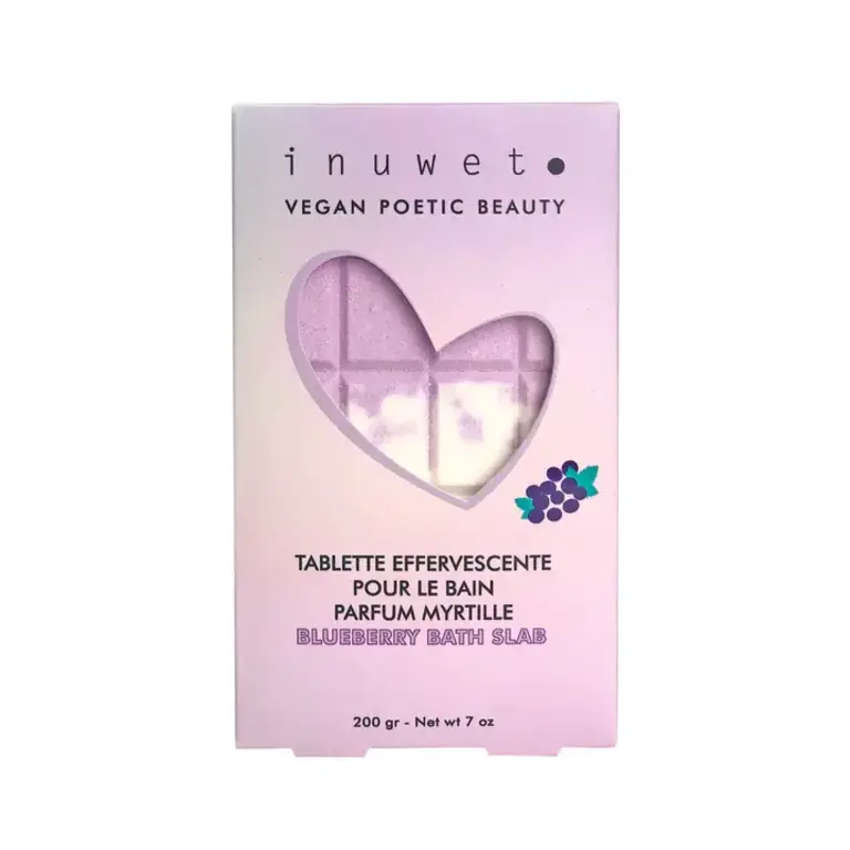 inuwet INUWET  FIZZER BATH SLAB | BLUEBERRY 200GR