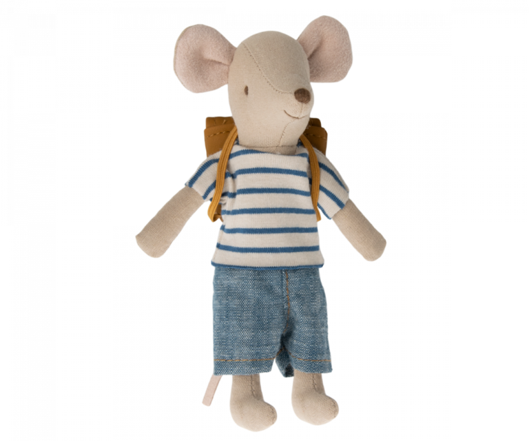 Maileg Maileg-Tricycle mouse, Big brother with bag