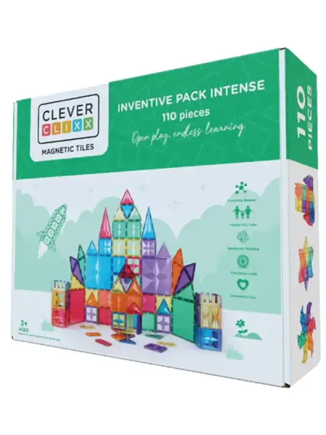 Cleverclixx Pack Pastel - Jeu magnétique 36 pièces