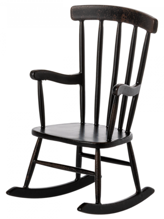Maileg Maileg -Rocking chair, Mouse - Anthracite Maileg Maileg -Rocking chair, Mouse - Anthracite