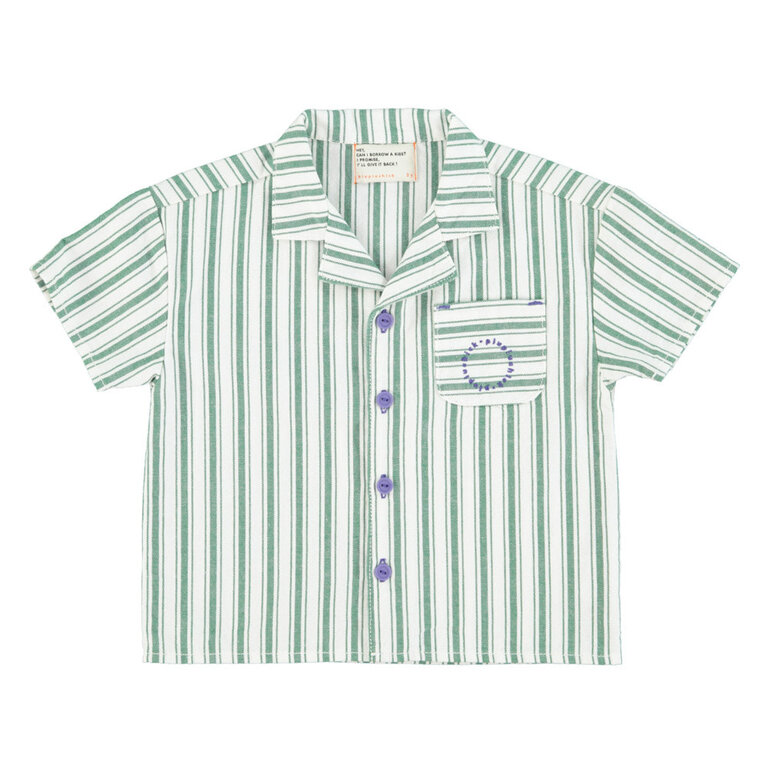 piupiuchick Piupiuchick - hawaiian shirt stripes green