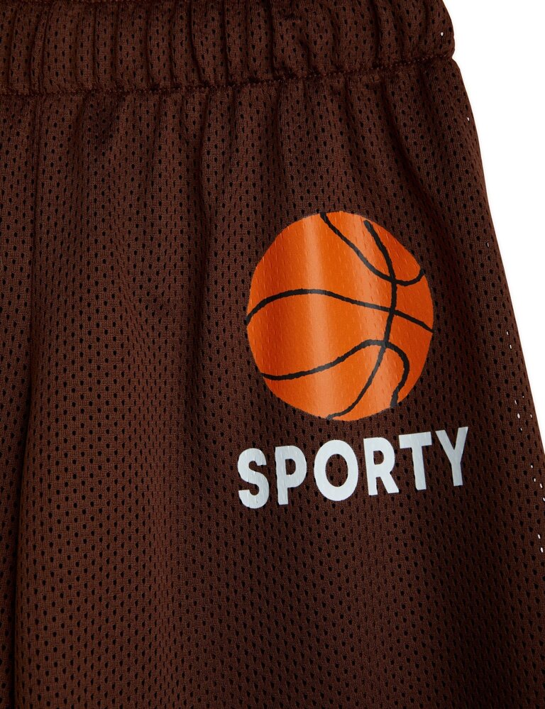 mini rodini Mini rodini -  Basket mesh sp shorts brown