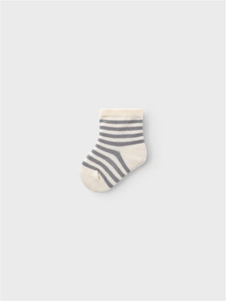 Lil' Atelier Lil Atelier - Love stripe socks Silver filigree