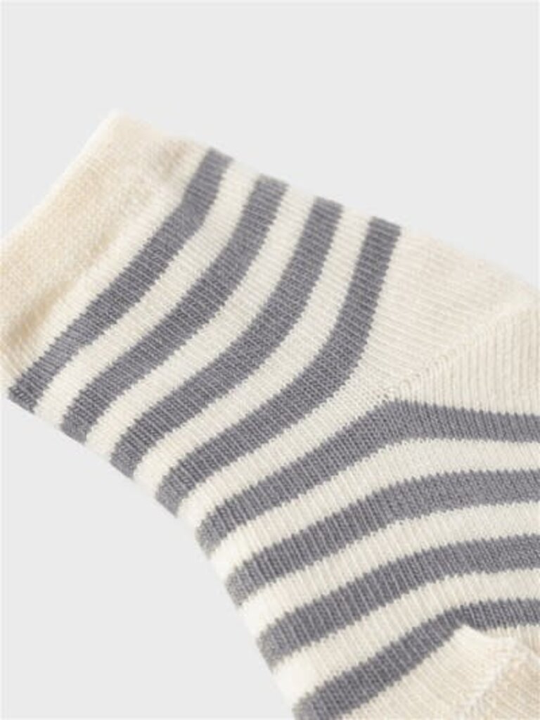 Lil' Atelier Lil Atelier - Love stripe socks Silver filigree